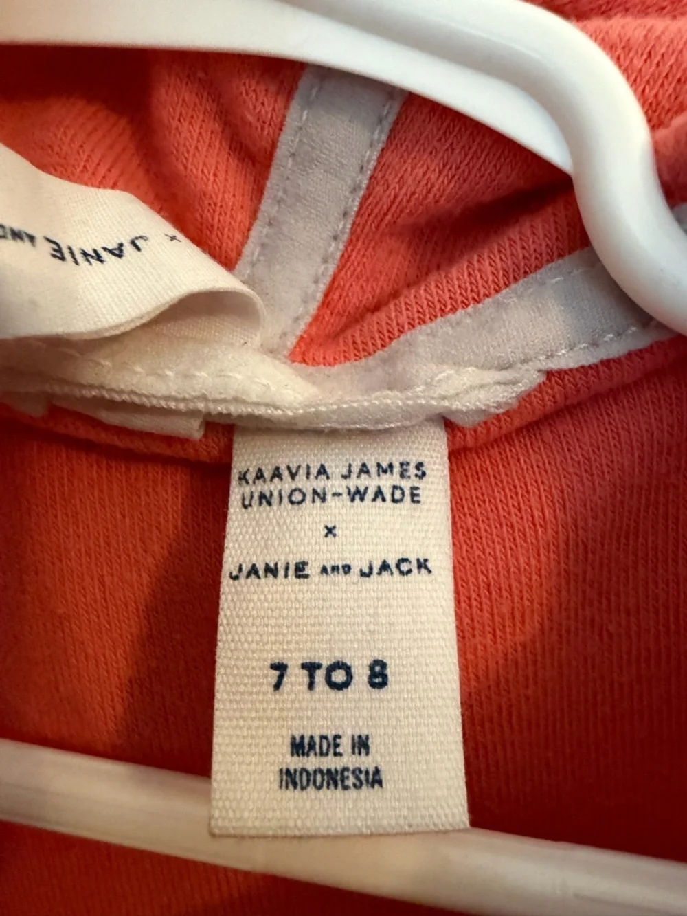 Janie and Jack Orange Hooded Kids Swim Coverup Poncho - Picture 6 of 6